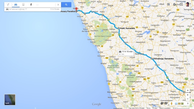 Bangalore to Tarkarli via Swantwadi